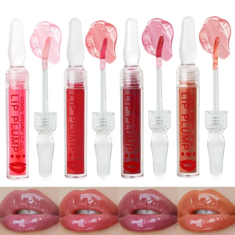 Tinted lip oil, plump and full, moisturizing glossy lip gloss, reduces lip lines, refreshing and non-sticky, Hydrating