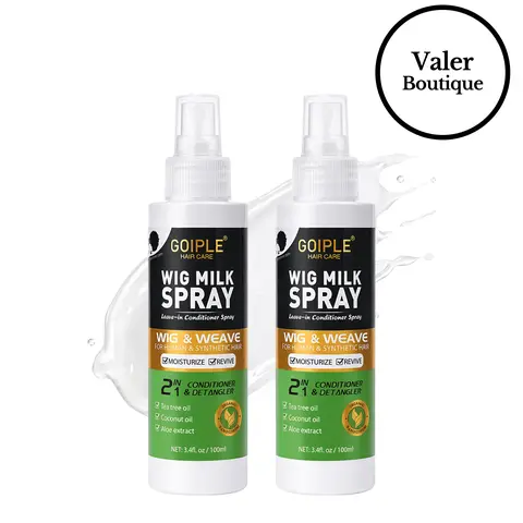 Goiple Wig Milk Spray 3.4 fl oz Leave-In Conditioner Spray for Synthetic Hair, Hydrates & Replenishes Haircare Moisturizing Tea Tree  Coconut Aloe