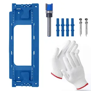 Door Hinge Router Template, Door Hinge Jig, Hinge Installation Tool, Power Tool Accessories for 8 Hinge Sizes, Door Hardware