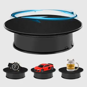 Upgrade 8" Ultra-Quiet Motorized Rotating Display Stand for Video Photography Products Display, 360  Black  Rotating Turntable for   Models ( Operated, 10LB LOAD)