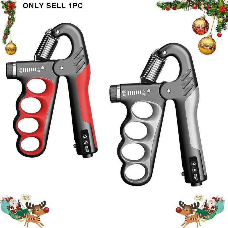 Adjustable Hand Gripper, Sleek Digital Strength Trainer with LCD Display, 5-100kg Forearm Exerciser for Home Gym Workouts, Handgrippers Hand Strengthening Devices Hand Strengthener