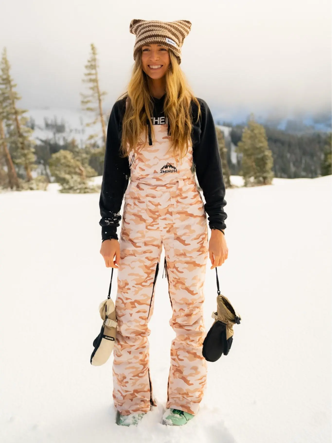 2minus1 Tan Camo Slim Fit Waterproof Bibs