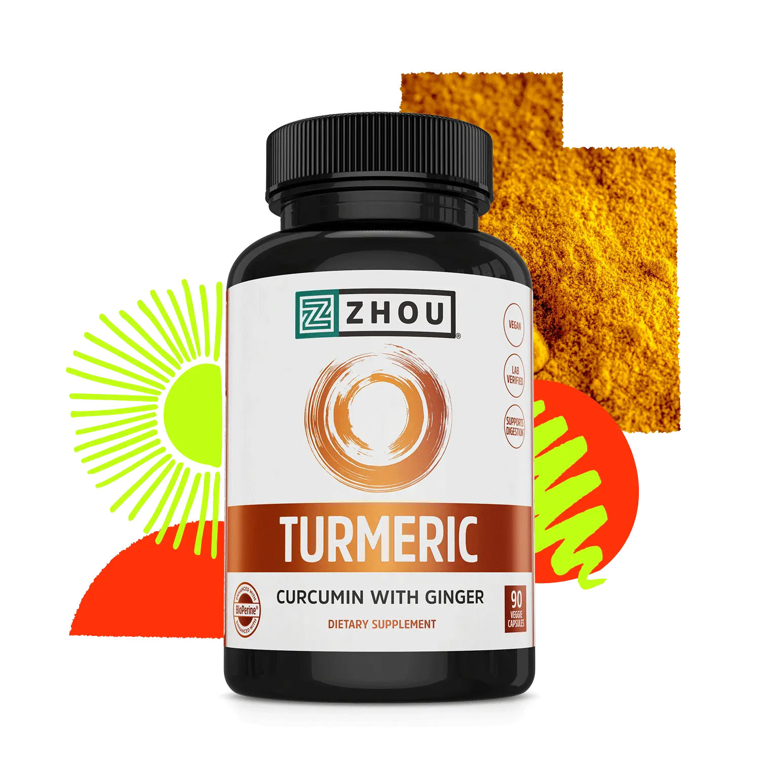 Zhou Turmeric Supplement With Ginger Capsule