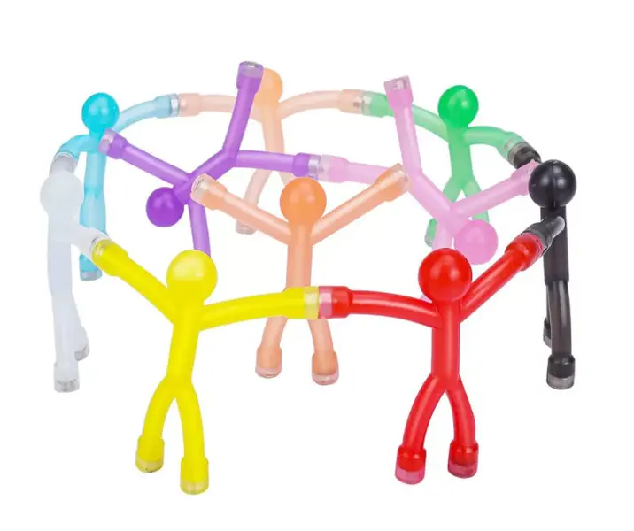 10PCS Magnetic Stick Figure Fidget Toys – Bendable Sensory Figures for Kids & Adults, Stress Relief & Focus Training, Portable Travel Toy Set