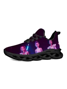Exclusive Kpop Anime Style Casual Shoes, Vibrant Character Prints, Thick Sole, Comfortable Breathable, Trendy for Young Fans, Sneaker, Sports Shoes, Trainer