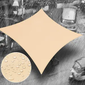 Waterproof Sun Shade Sail Rectangle Triangle UV Block Canopy Awning Shelter Fabric Screen Mesh Shade Umbrella Parasol for Backyard Pergola Kit Deck Patio Cover Garden Outdoor Activities and Facility