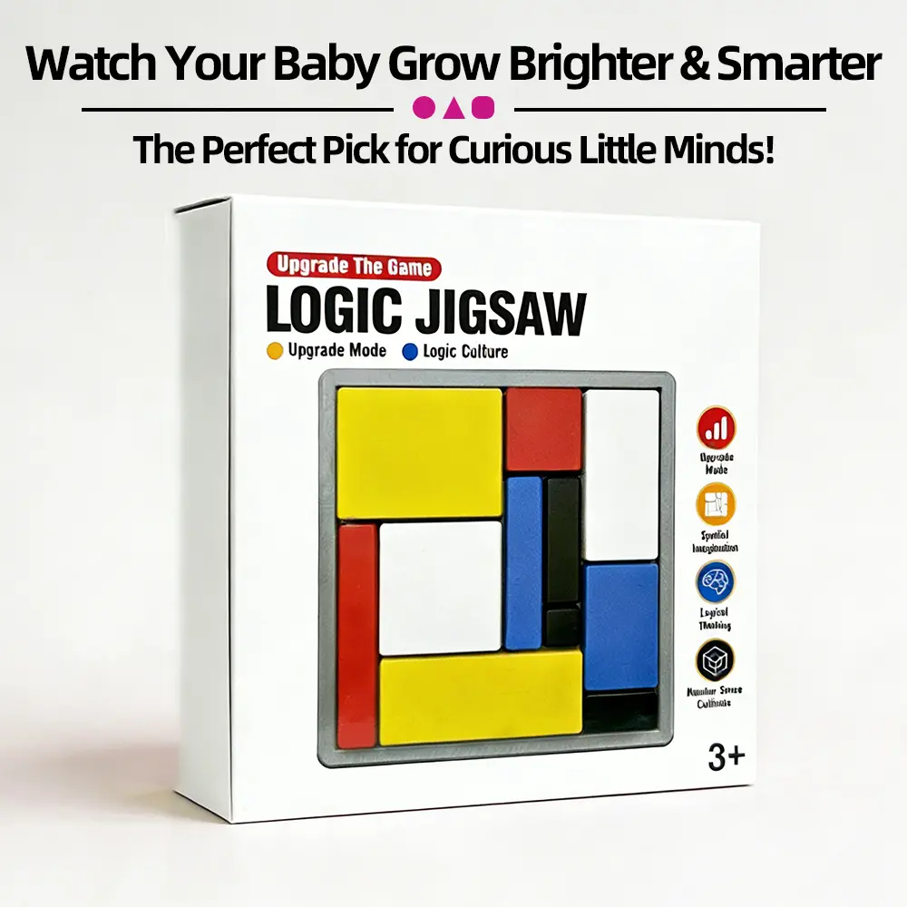 Logic Jigsaw Puzzle for Kids Teens & Adults Portable Educational Toy for Travel Gifts & Family Fun Ages 7+ Spatial Imagination & Logical Thinking