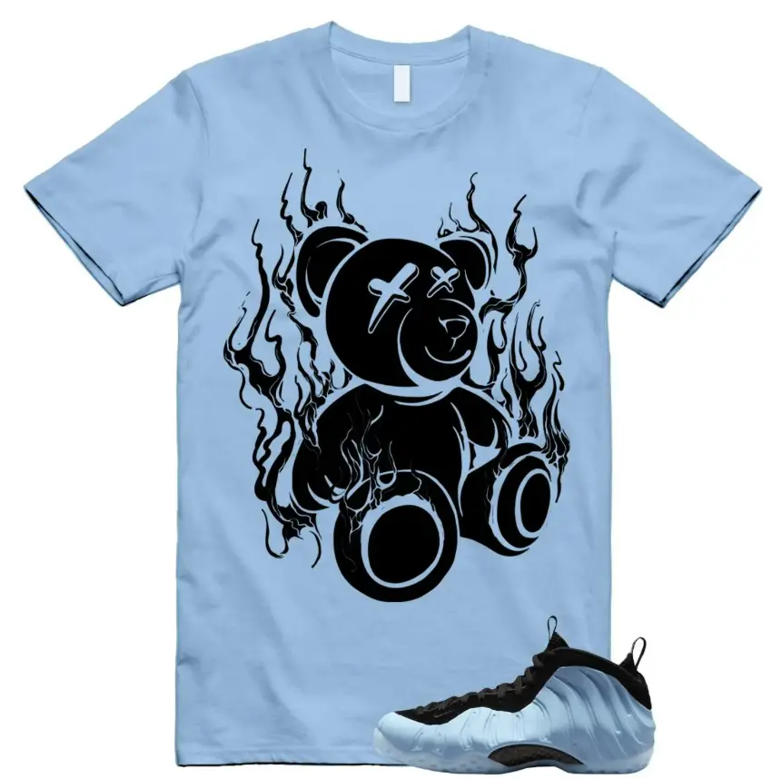 Foamposite Psychic Blue Black Air One T Shirt Match LIT, Foamposite Psychic Blue Outfit, Trending Shirts, Top T-Shirt