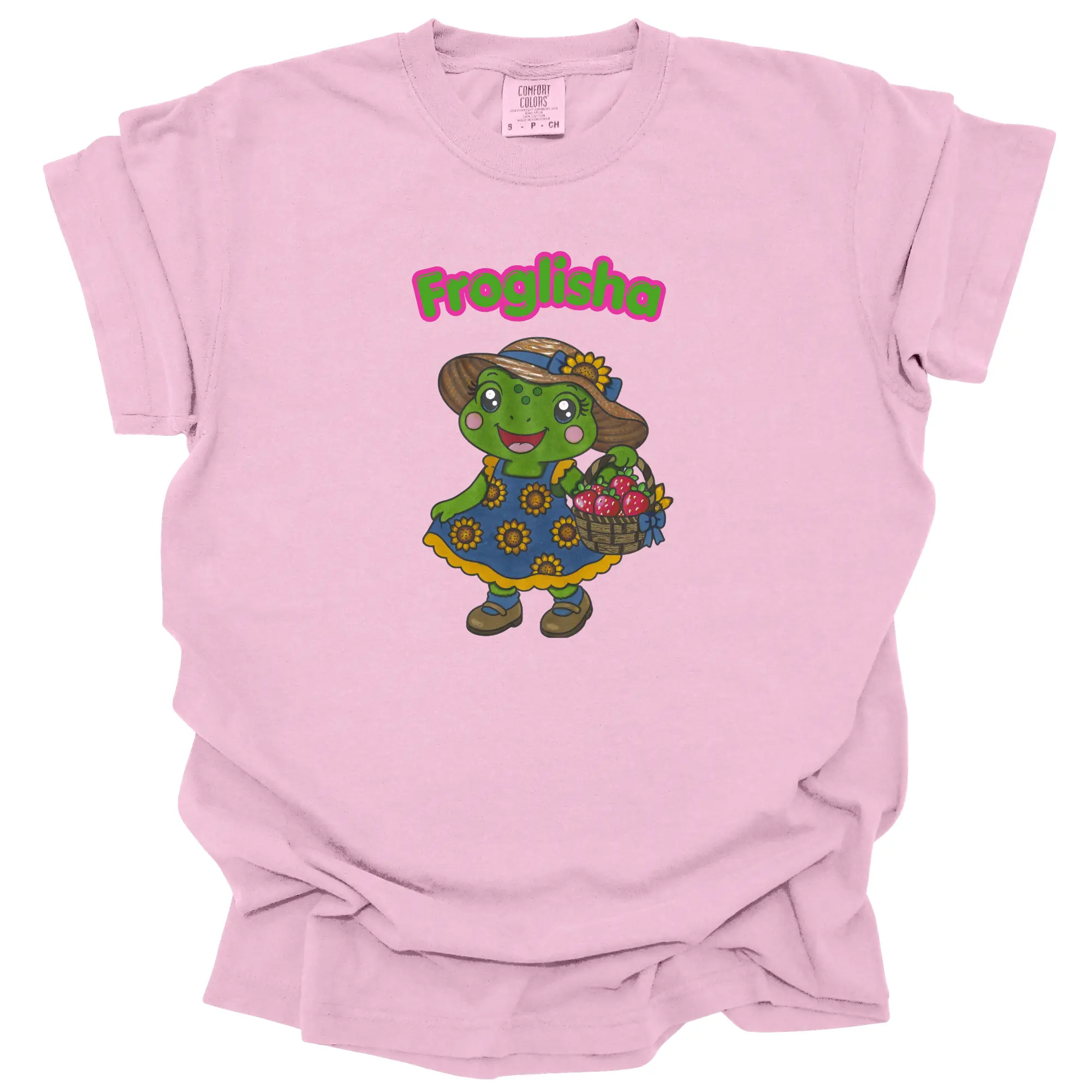 Women's Froglisha Strawberry Print Summer T-Shirt, Womenswear Top