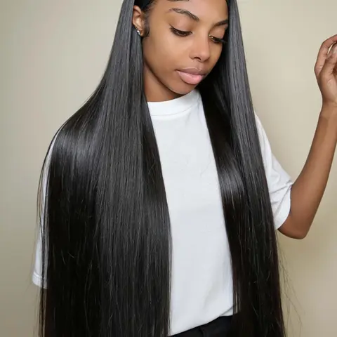 Long Straight Headband Wigs for Women, Natural Glueless Synthetic Hair Wig Silky Heat Resistant Fiber Wig, Beginner Friendly, Suitable for Cosplay Use