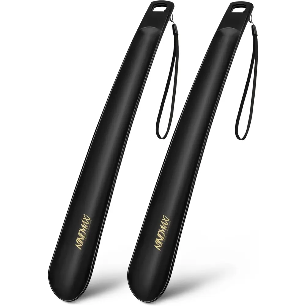 16.5In Sturdy Plastic Long-Handle Shoe Horn with Hook, Footwear Protector for Seniors, Pregnant Women, Kids, Everyday Use Home Supplies Shoe Accessory