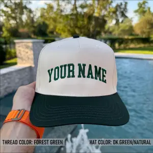 Custom Name Embroidered Hat Personalized Base Ball Two Tone Cap Custom Thread Color Gif For Her/Him