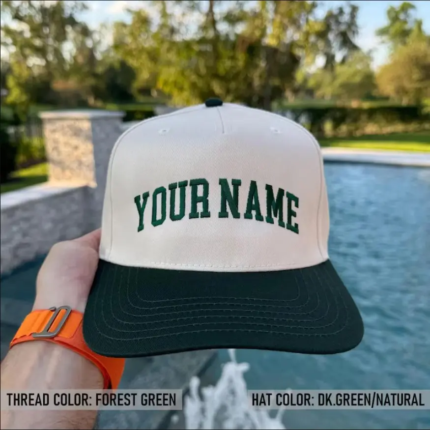 Custom Name Embroidered Hat Personalized Base Ball Two Tone Cap Custom Thread Color Gif For Her/Him