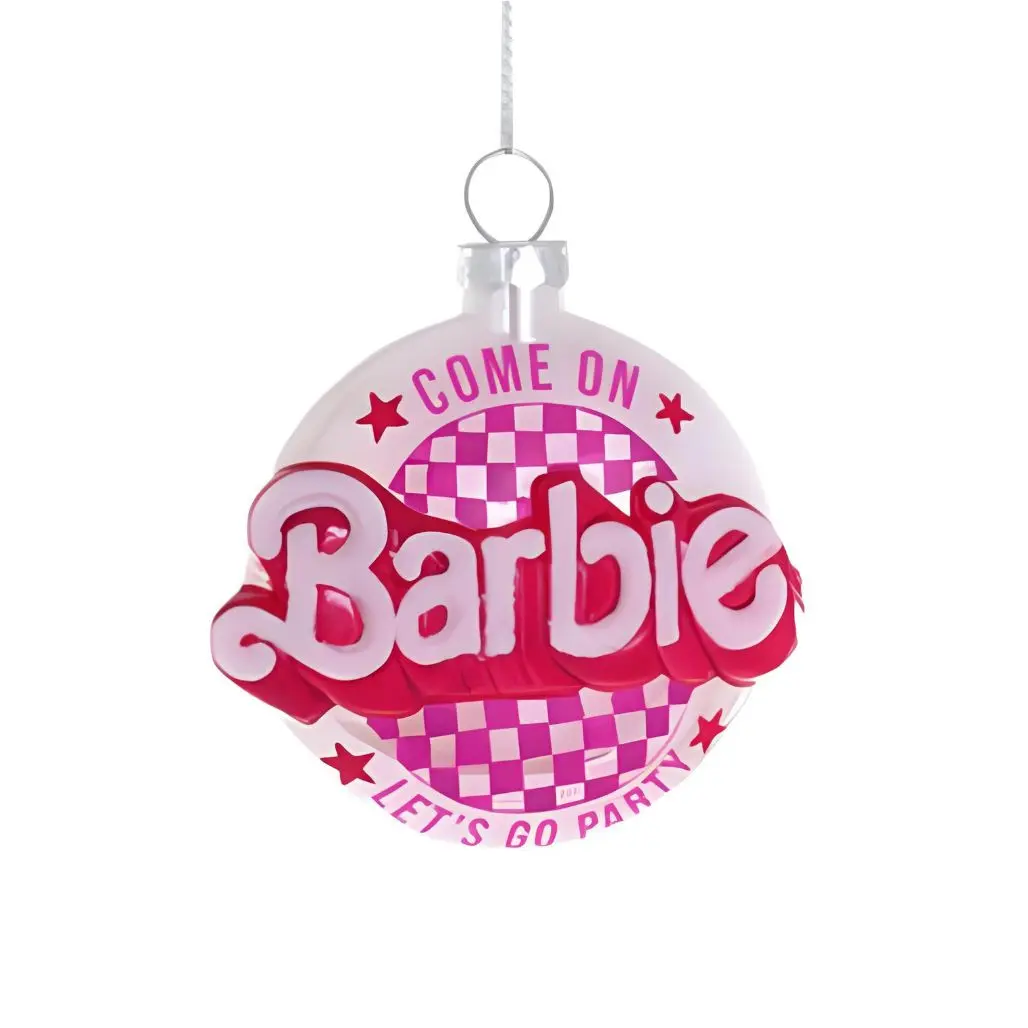 Barbie Party Checkered Christmas Ornament Barbie Party Checkered Christmas Ornament