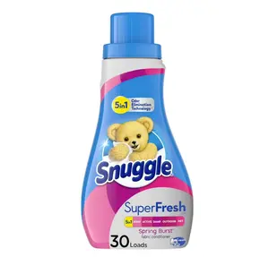 Snuggle Plus Super Fresh Liquid Fabric Softener, Spring Burst, 31.7 Fluid Ounces, 30 Loads