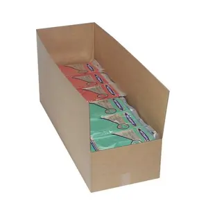 212 MAIN Corrugated Kraft Storage Boxes, 15x42x20 in Warehouse Rack Bin Organizers, 200 ECT-32 Fall Stopper Case, Pack of 10