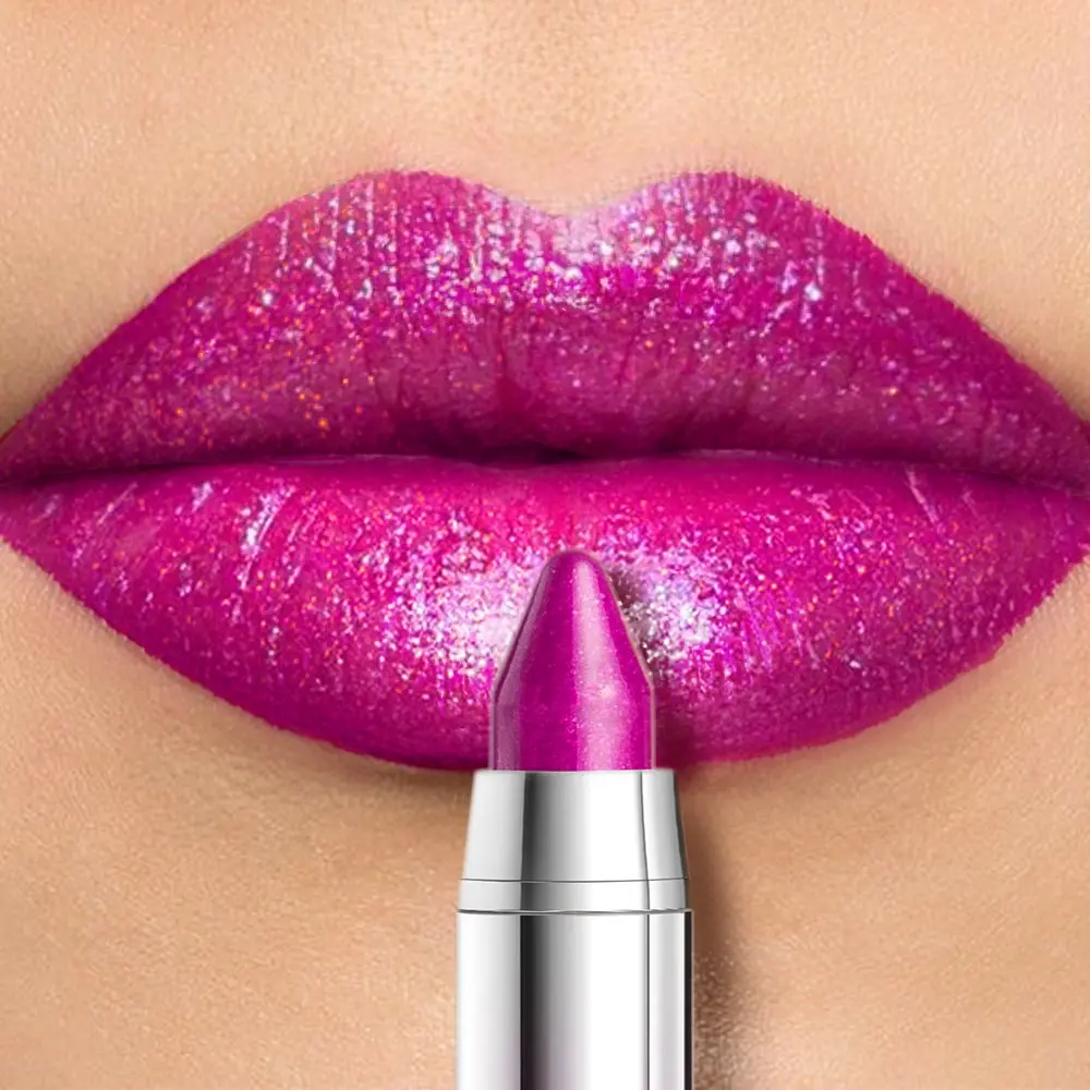 Huasurv Lipstick Eyeshadow Pen, Moisturizing Shimmer Pearl Eye Shadow Lipstick, Long Lasting, Easy Application, Party Stage Makeup Effect, Cosmetic, Shimmer Glitter Pigment, Glitter Eyeshadow Stick, Sparkly Shimmer Eyeshadow
