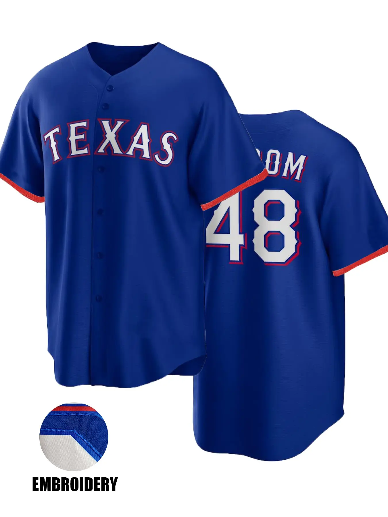 Men's Letter & Number Embroidery Baseball Jersey, Casual Loose V Neck Short Sleeve Baseball Top for Outdoor Sports, Baseball Training Jersey for Men, Workout Top, Embroidered Baseball Jersey