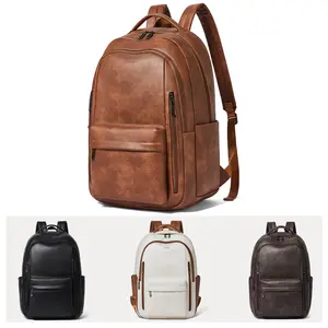 LATMAP 30L Backpacks for Women Men School, Business Laptop Backpack, Travel Work Backpack Purse Faux Leather College Bookbag fits 15.6" Laptop, Great Gifts for Birthdays Holidays