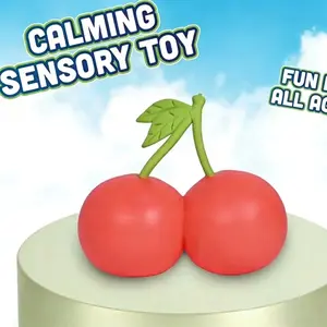 Cute Cherry Squeeze Toy - Slow Rising Squishy Fidget Toy, Soft Sensory Stress Relief Toy, Novelty Gift for Teens & Adults BJD Doll with Ball Joints and Hand Set