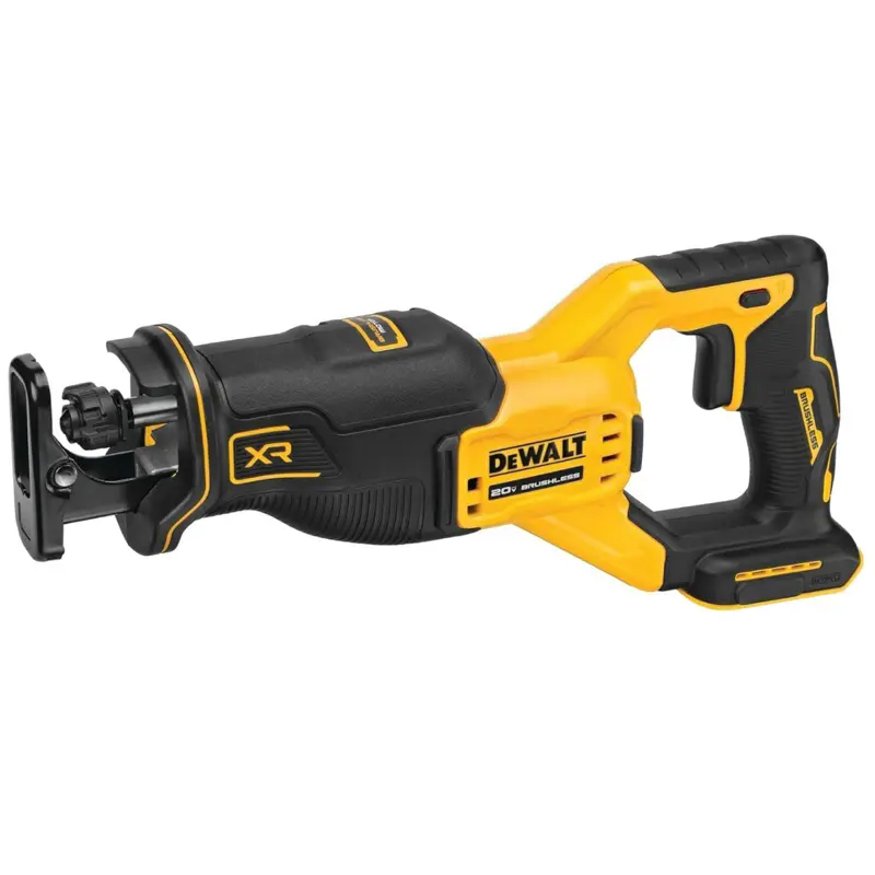 DEWALT XR 20-volt Max Variable Speed Brushless Cordless Reciprocating Saw (Tool Only) with Pivoting Shoe Steadies Cuts, Quick Keyless Blade Changes - Power Concrete Cutter Tool
