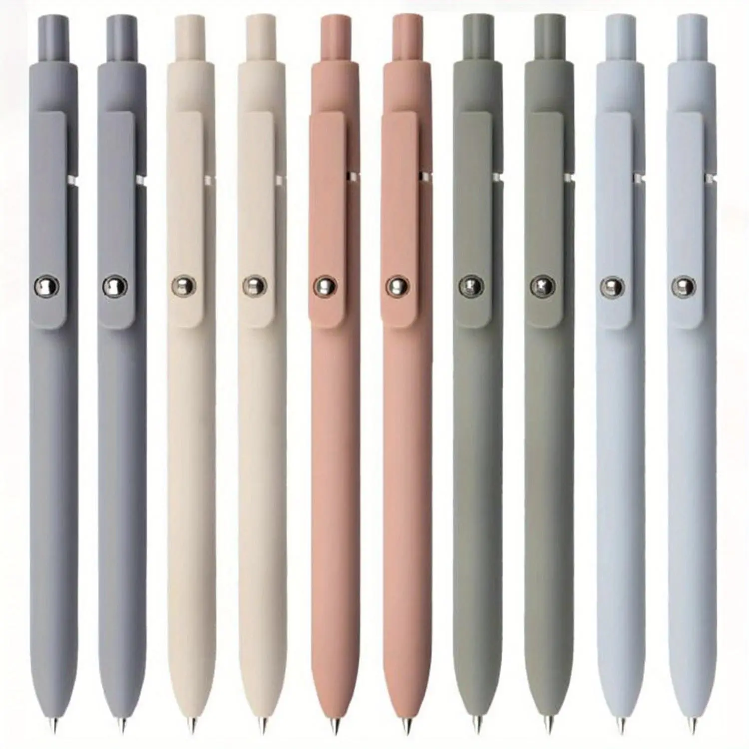 10 Pcs Black Writing Pens & Refills - Smooth 0.5mm Fine Tip, Quick-Dry Ink, Aesthetic Gradient Design, Smooth Writing Pen for School Supplies College Office Stationery, Office Stationery Supplies, Back To School,back to school haul