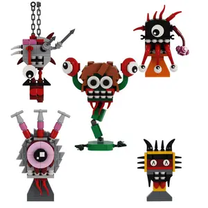 sprunki Building Block Characters Set, 398 Pieces, Cartoon Animal Figures, Creative Construction Toy