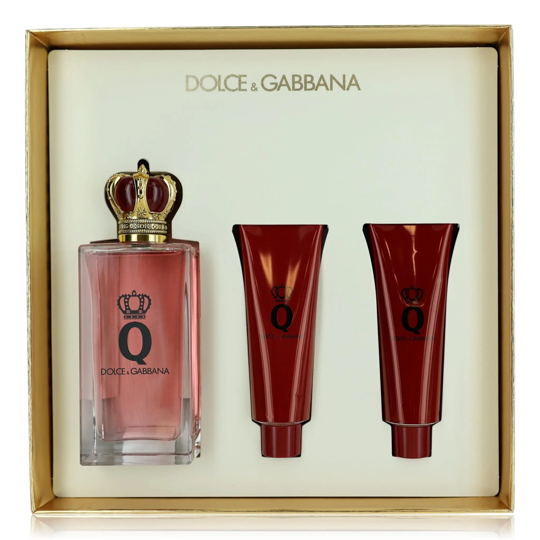 Women's Q by Dolce & Gabbana 3-Piece High-End Box-Packed Boxed Assortment Fragrance Set, Box-Packed Fragrance Sets, Boxed Assortment Fragrance Sets