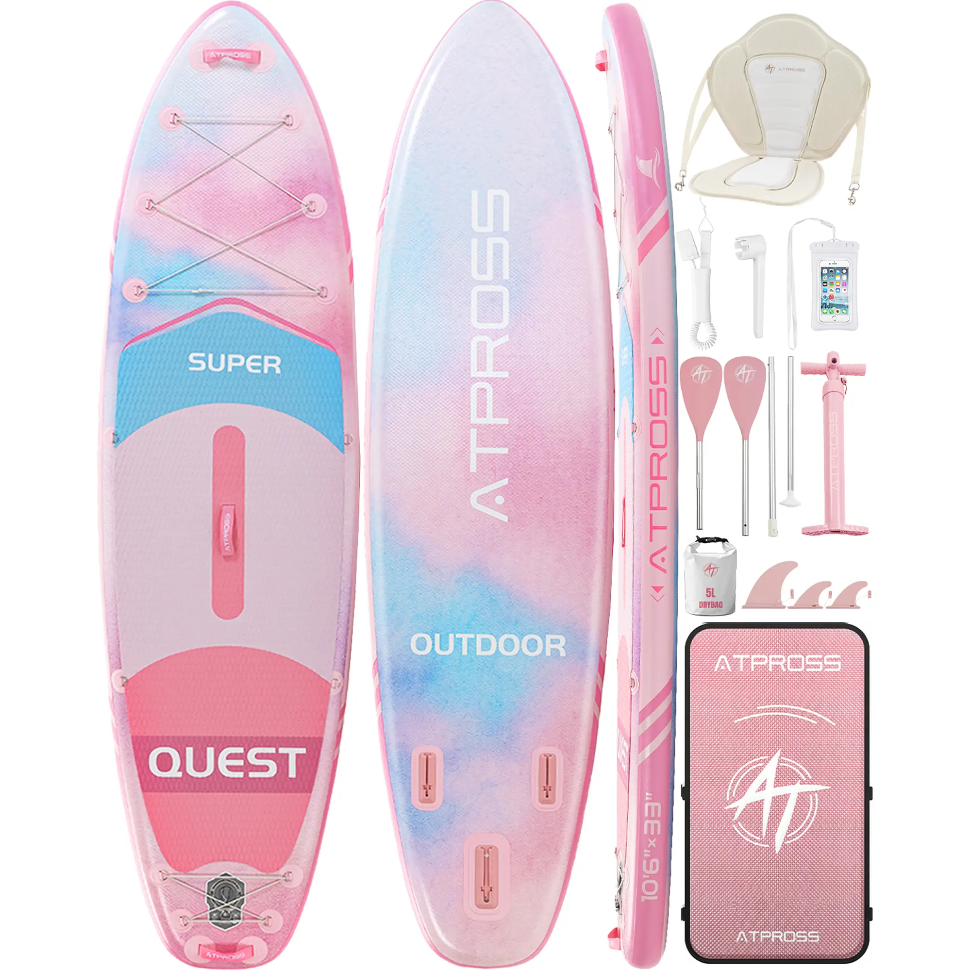 Gradient pink/kayak seat