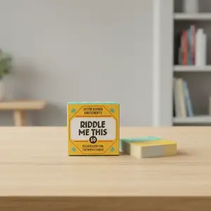 Riddle Me This Card Game, Card Games for Teens, 50pcs/box Portable Pocket Game, Family Game, Family Fun Game, Friend Party Game, Unique Gift, Party Game Cards