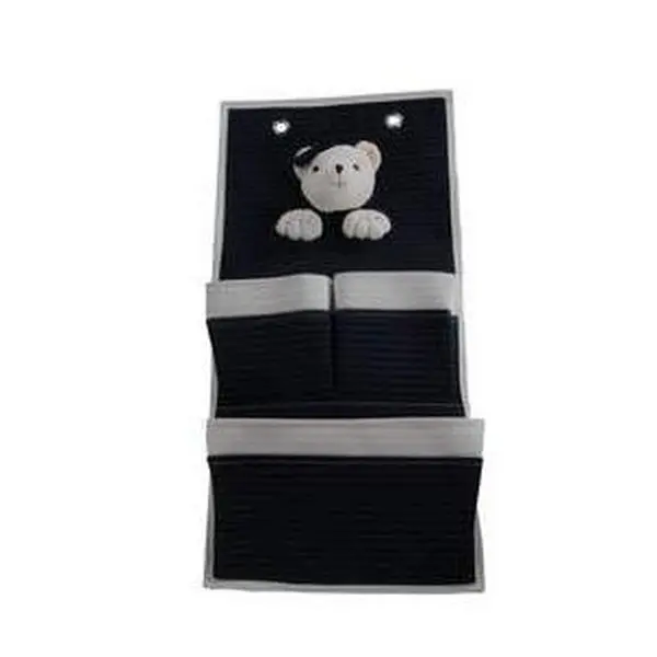Anne Home - Bear-Themed 3-Pocket Wall Hanger Toy Storage