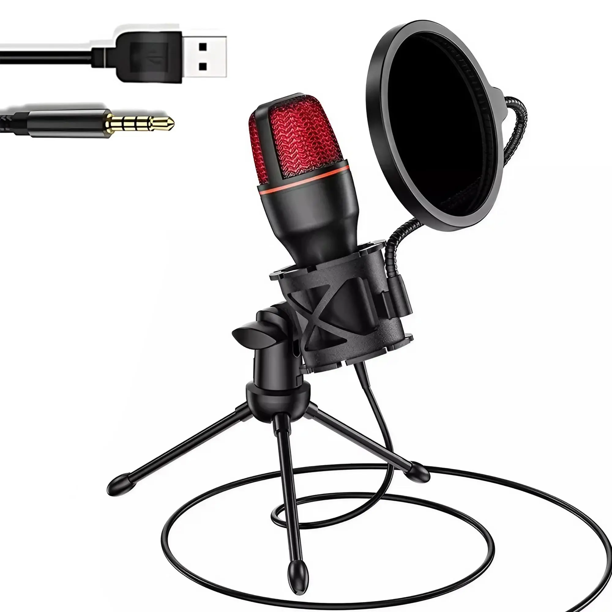 3.5mmjack USB Type-a Wired Recording Microphone, Audio, USB Audio Interface