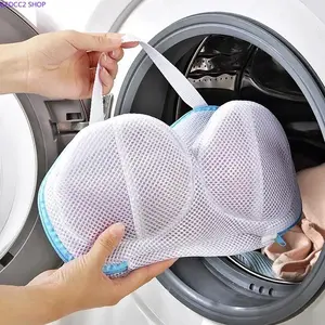 Bra Mesh Laundry Bag for Washing Machine, Underwear Protection Wash Bag with Anti-Deformation Zipper Design, Delicates Laundry Organizer for Bras, Lingerie & Socks