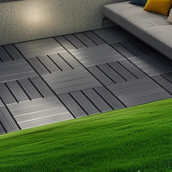 Sturdy Strong PP Plastic Interlocking Patio Tiles - 44 Pack, 12"x12" Square, Waterproof All-Weather DIY Flooring for Outdoor/Indoor Patio, Bathroom, Balcony Use