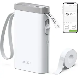 Nelko Label Maker Machine with Tape, P21 Bluetooth Label Printer, White
