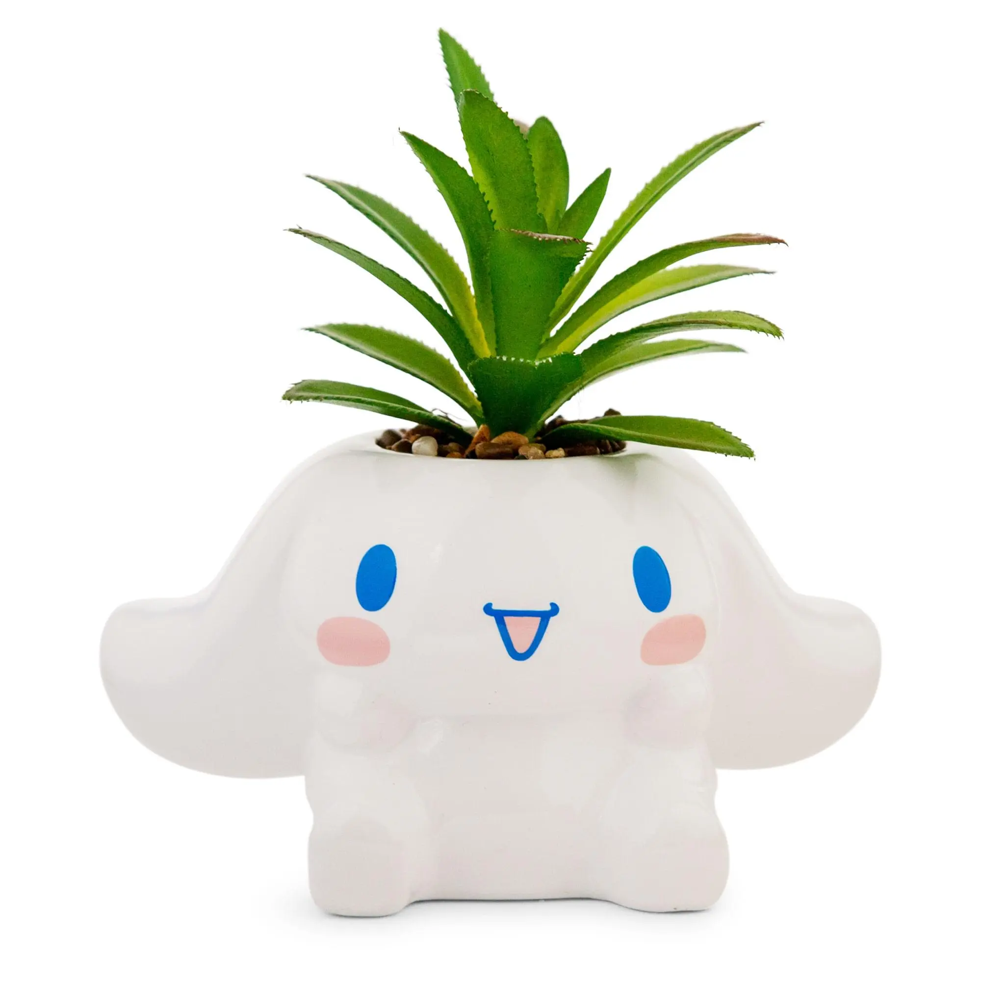 Sanrio Cinnamoroll 3-Inch Ceramic Mini Planter, Housewares Home Decor, Toynk Exclusive, With Artificial Sunlightfree Succulent