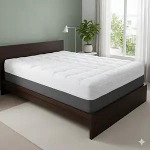 10 CM Thick Mattress Topper with High Density Foam | Orthopedic Bed Topper for Pressure Relief & Back Pain Support | Cooling, Breathable, Hypoallergenic Mattress Pad | Hotel-Quality Comfort