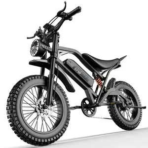 EVOKUN GT50 Electric Bike for Adult,2500W Peak 65Miles Electric Mountain Bike,48V 25AH Off-road E Bike,37MPH Electric Bike,20*4" Fat Tire,LED Headlights & Brake lights,Snow/Beach UL2849