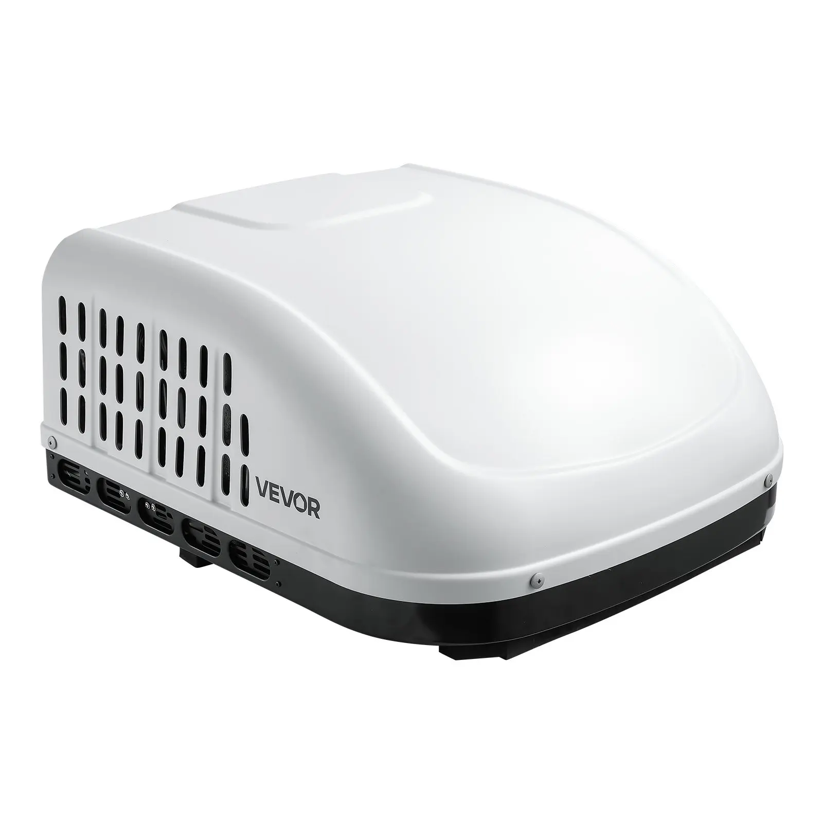 【Summerfinds】VEVOR 15000 BTU Rooftop RV Air Conditioner, 120V Ducted/Non-Ducted Unit, 12 m²/129.2 sq. ft. Cooling, 14 1/4 x 14 1/4 in Standard Vent, High-Performance Compressor, Easy Install, Quiet, All-Weather Durability, White, 120V Plug, Quiet Oper, In