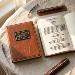 1-Minute with God Christian Devotional Combo Set, 365 Daily Devotions Office Stationery, Portable Faith Encouragement Notebooks, Prayer & Reflection Journals, Ideal Gift for Couples (Father's Day, Mother's Day)