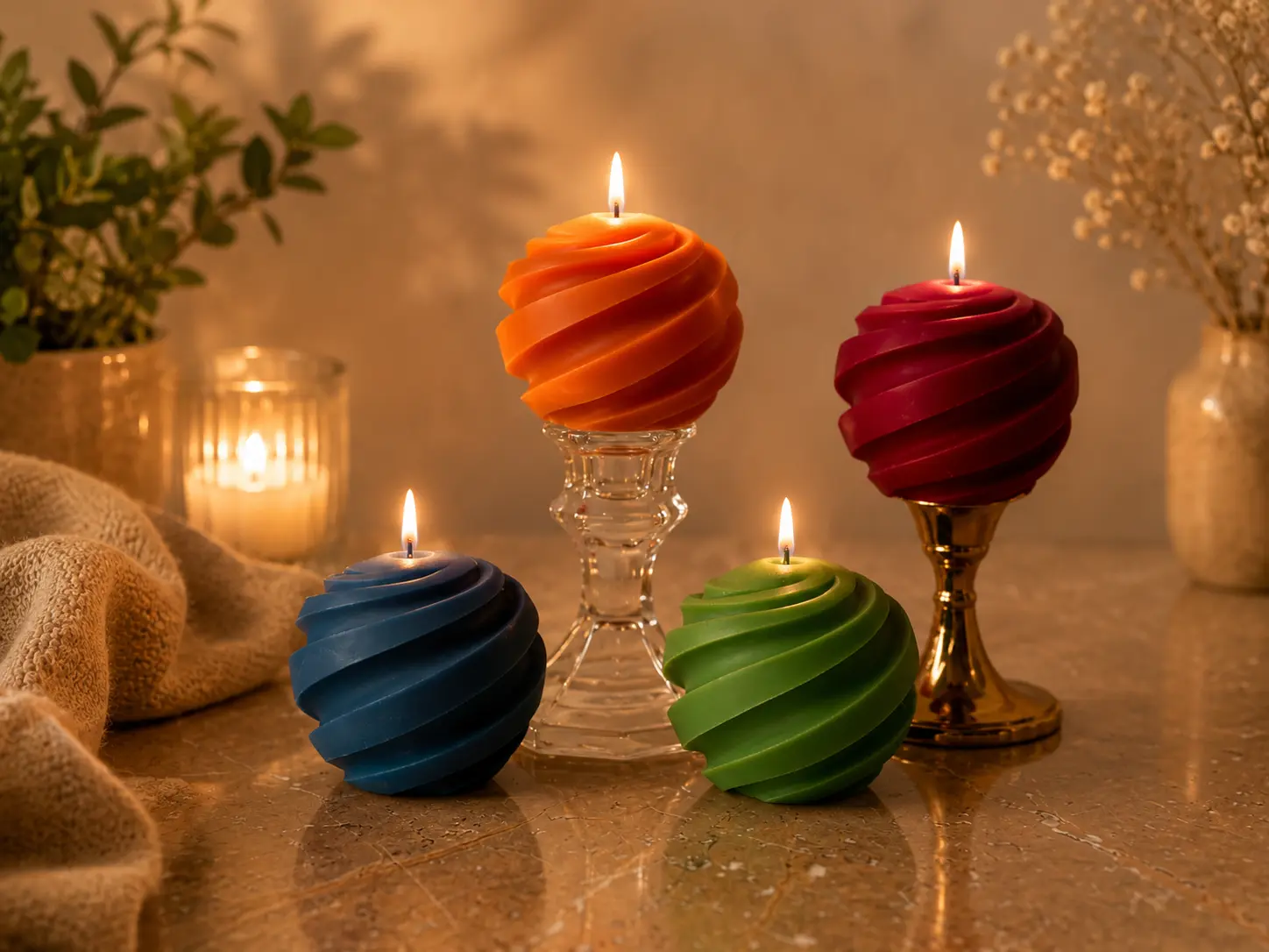 Spiral Ball Candle