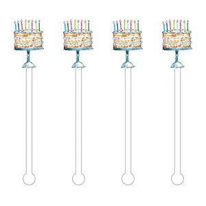 AS X EVELYN HENSON HAPPY BIRTHDAY CONFETTI CAKE STIR STICKS
