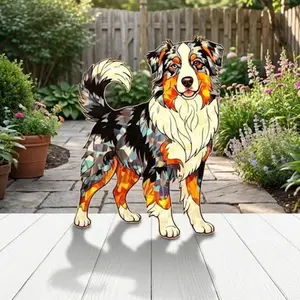 Holographic Australian Shepherd Suncatcher, Dog Lover hologram Window Decor