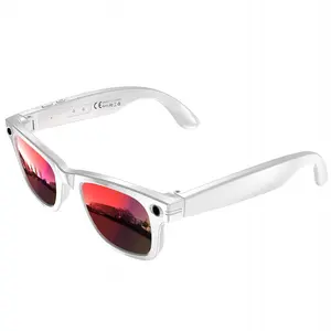 IP65 Dust /Waterproof AI Smart Glasses, 8MP Anti-Shake Camera Support Photo Video Recording Wifi Transfer Bluetooth Call Music Play AI Translation AI Voice Wake-up AI Photo Recognition Intelligent Question/Answer Interaction Lightweight 35g