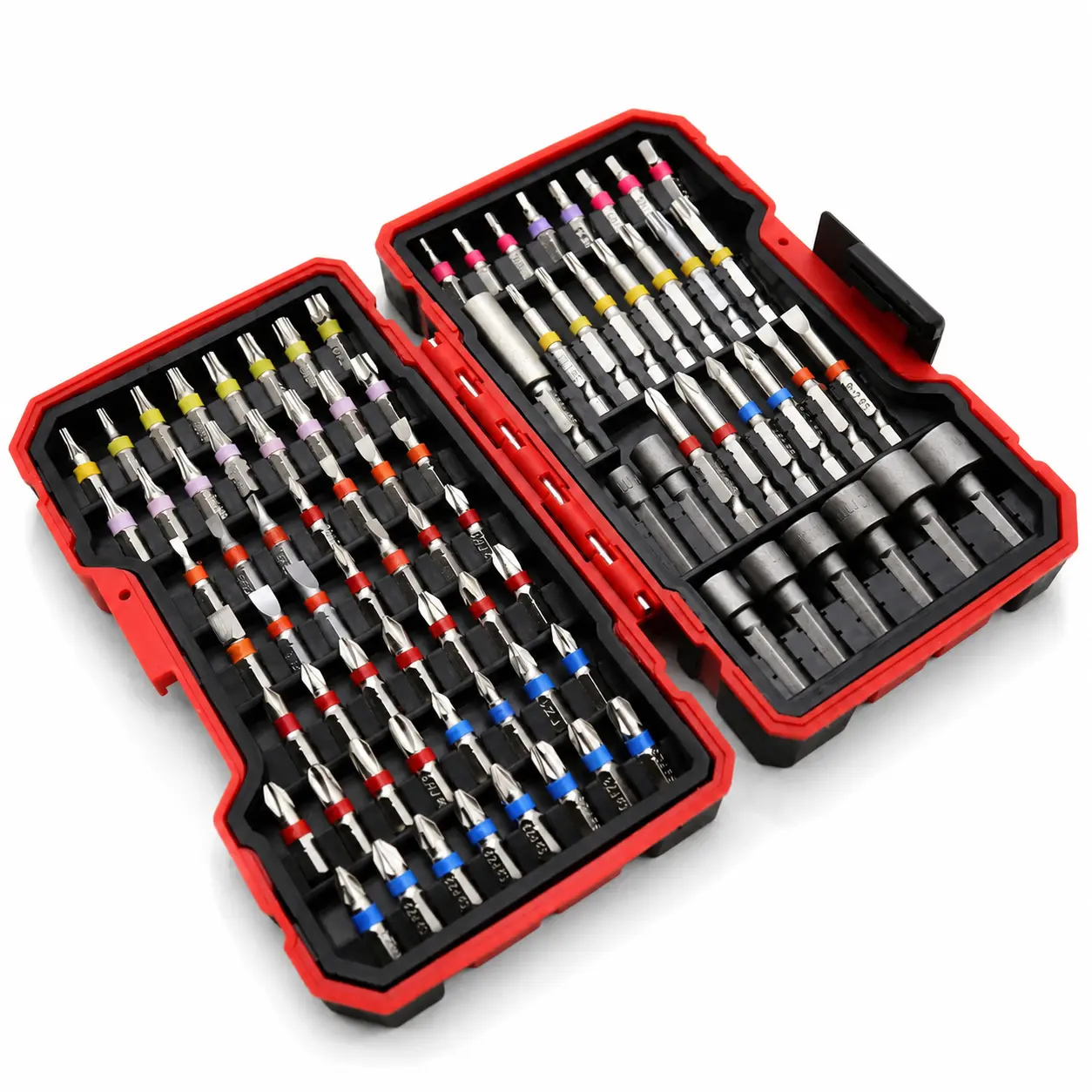 83-Piece Impact Drill Bit Set, Impact Wrench Socket Set with Magnetic Sockets, S2 Steel Screwdriver Bits, Power Tool Accessories, Comes with Storage Case—Repair Tool Set Suitable for Electronics, Furniture, and DIY Projects