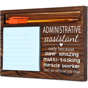 Administrative Assistant Gifts for Women Men, Funny Gift Admin Assistant Idea, Thank You Gifts for Admin Assistant, Administrative Assistant Day Gifts Office Self-Stick Note Pad Holders SD131