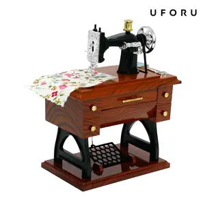 UFORU Vintage Mini Sewing Machine Shaped Plastic Music Box, Mother's Day Gift, Desktop Decorative Toy, Home Decor Itemdealsforyou#SummerWins#Father's Day