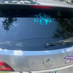 Monogram Decal, Monogrammed Initials, Car Window Decal, Vehicle Customization