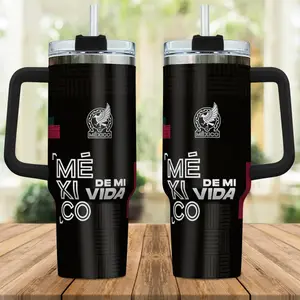 México De Mi Vida Soccer Tumbler 20oz 40oz, Mexico Football Fan Travel Mug, Vamos Mexico Cup, WC Gift Idea