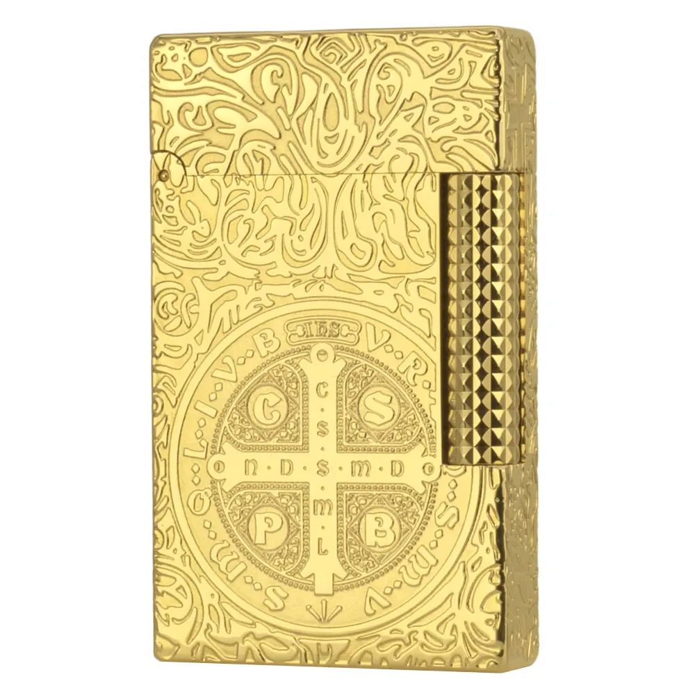 Constantine GOLD DPT Luxury Metal Lighter - Refillable Adult Collectibles Accessory with Gift Box Set (No Fuel), Comfortable Gift for Writers, Thanksgiving, Father's Day, Anniversary